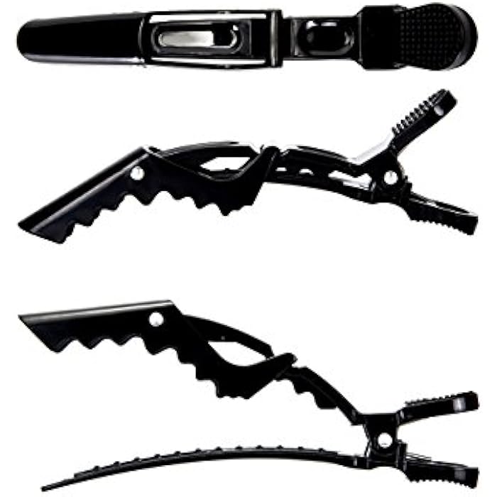BEINY 6Pcs Plastic Non Slip Hair Clips - Professional Hairdressing Styling Sectioning Clips - Salon Alligator Clips for Thick Hair - Haircut Accessories Hairgrips for Women Girls (Black) - Image 5